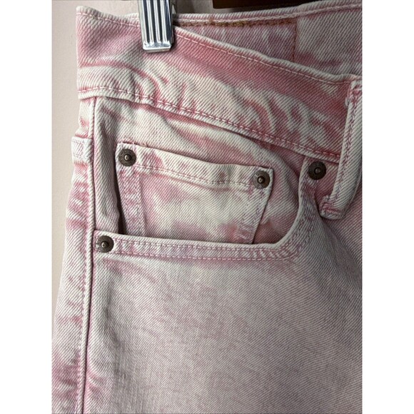 Levis Jeans Mens 33x30 Pink Cream 511 Slim Acid Wash Denim Pants Retro 80s - Picture 9 of 12